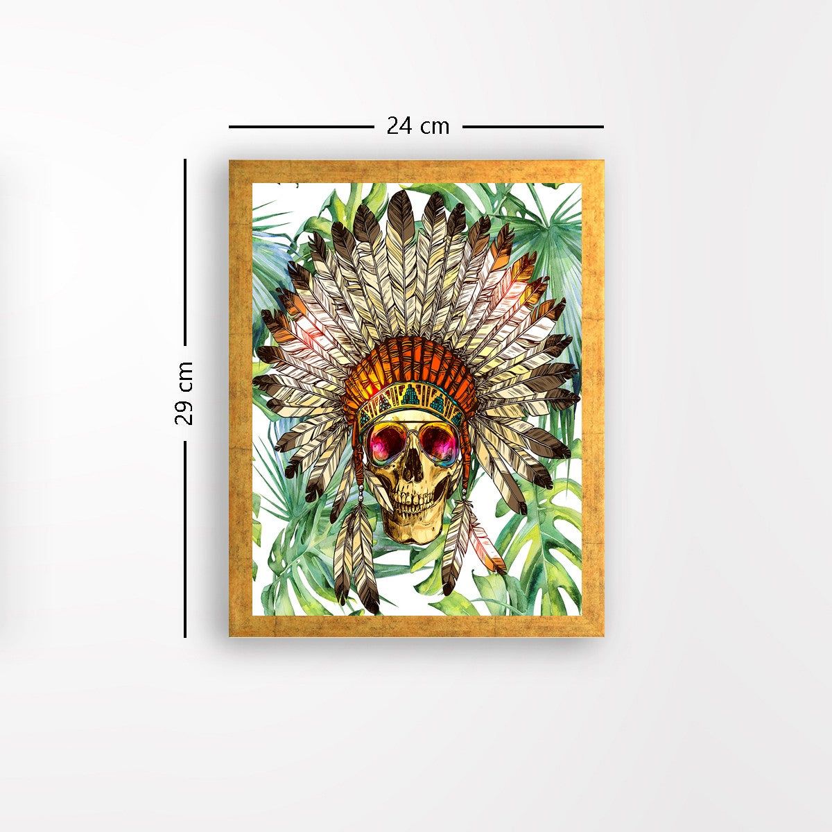 Quadro Decorativo MDF Emoldurado - Arte Multicolor 24x29cm com Moldura de Madeira 2cm