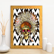 Quadro Decorativo MDF Emoldurado - Arte Multicolor 24x29cm com Moldura de Madeira 2cm