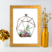 Quadro Decorativo MDF Emoldurado - Arte Multicolor 24x29cm com Moldura de Madeira 2cm