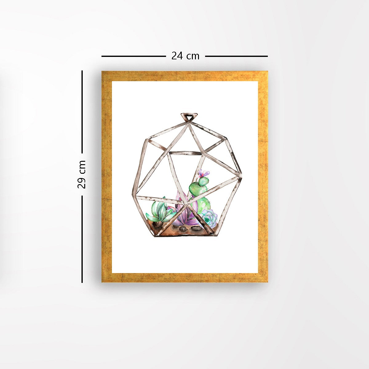 Quadro Decorativo MDF Emoldurado - Arte Multicolor 24x29cm com Moldura de Madeira 2cm