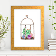 Quadro Decorativo MDF Emoldurado - Arte Multicolor 24x29cm com Moldura de Madeira 2cm