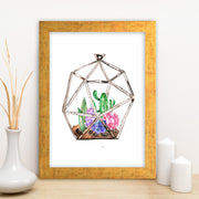 Quadro Decorativo MDF Emoldurado - Arte Multicolor 24x29cm com Moldura de Madeira 2cm