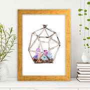 Quadro Decorativo MDF Emoldurado - Arte Multicolor 24x29cm com Moldura de Madeira 2cm