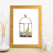 Quadro Decorativo MDF Emoldurado - Arte Multicolor 24x29cm com Moldura de Madeira 2cm