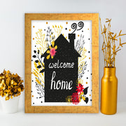 Quadro Decorativo MDF Emoldurado - Arte Multicolor 24x29cm com Moldura de Madeira 2cm