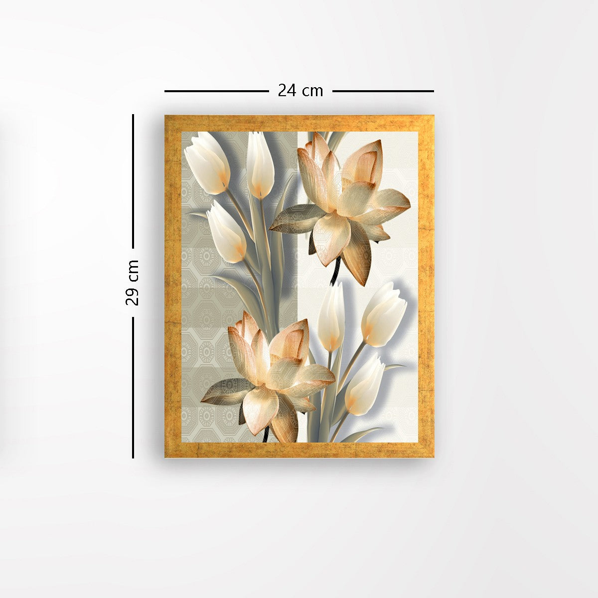 Quadro Decorativo MDF Emoldurado - Arte Multicolor 24x29cm com Moldura de Madeira 2cm