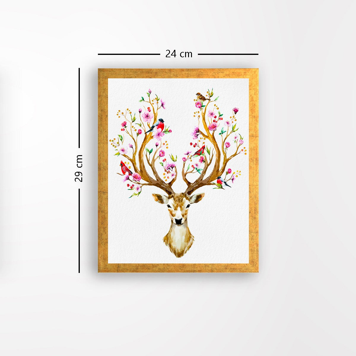 Quadro Decorativo MDF Emoldurado - Arte Multicolor 24x29cm com Moldura de Madeira 2cm