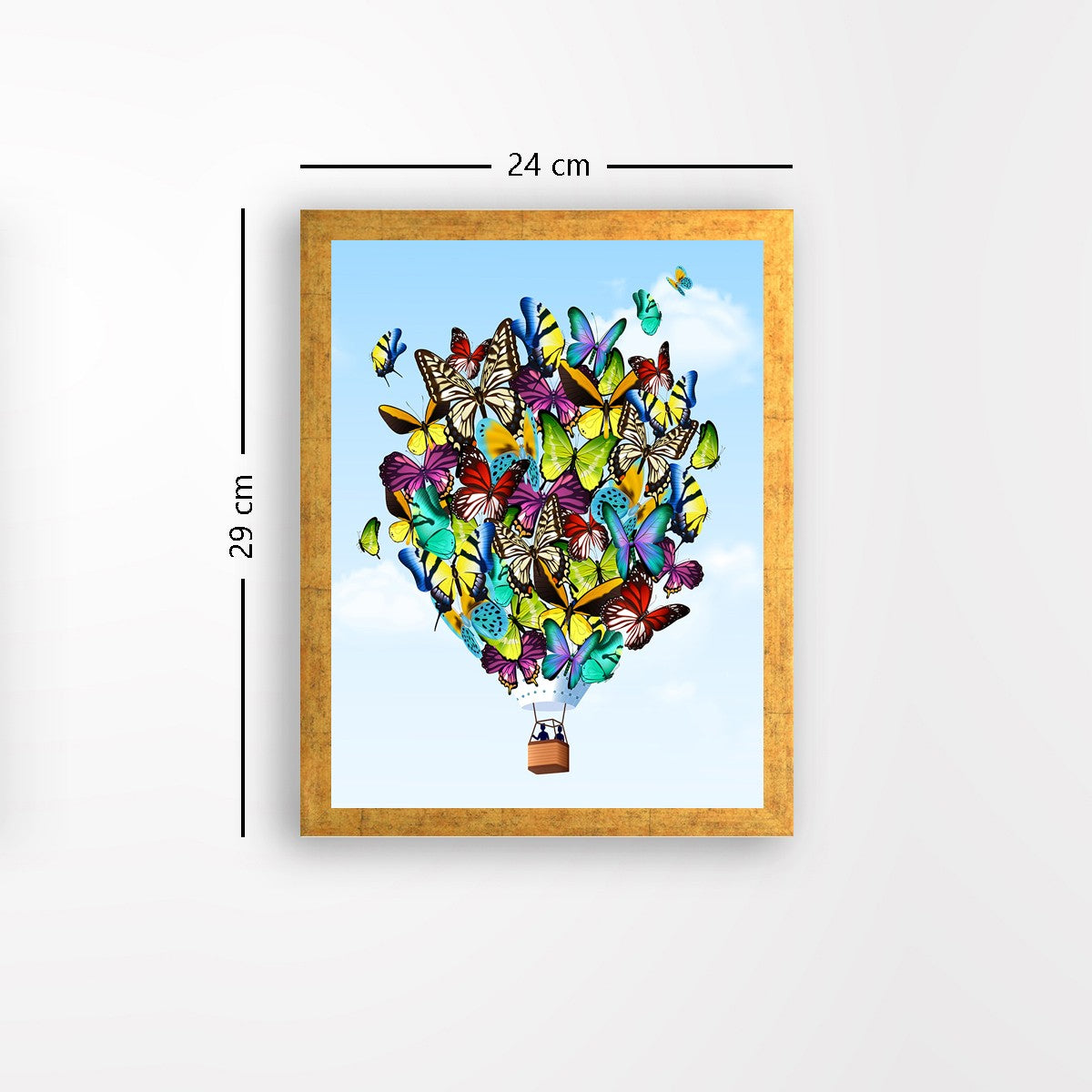 Quadro Decorativo MDF Emoldurado - Arte Multicolor 24x29cm com Moldura de Madeira 2cm