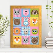 Quadro Decorativo MDF Emoldurado - Arte Multicolor 24x29cm com Moldura de Madeira 2cm