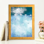 Quadro Decorativo MDF Emoldurado - Arte Multicolor 24x29cm com Moldura de Madeira 2cm