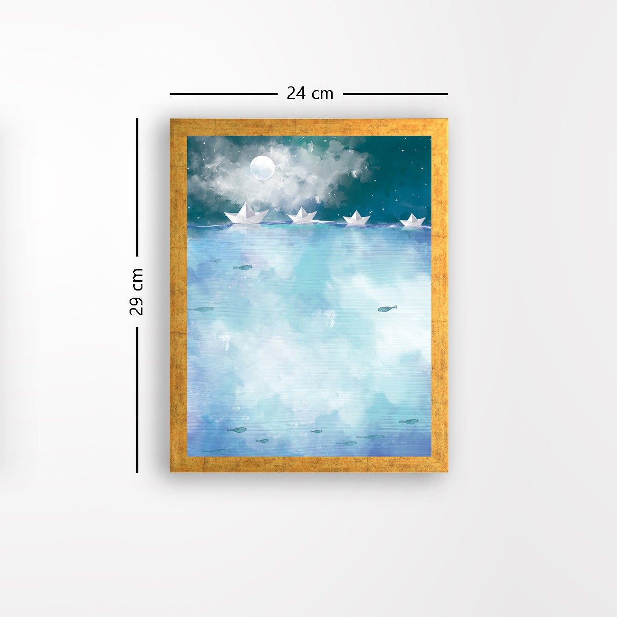 Quadro Decorativo MDF Emoldurado - Arte Multicolor 24x29cm com Moldura de Madeira 2cm