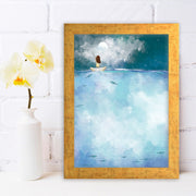 Quadro Decorativo MDF Emoldurado - Arte Multicolor 24x29cm com Moldura de Madeira 2cm