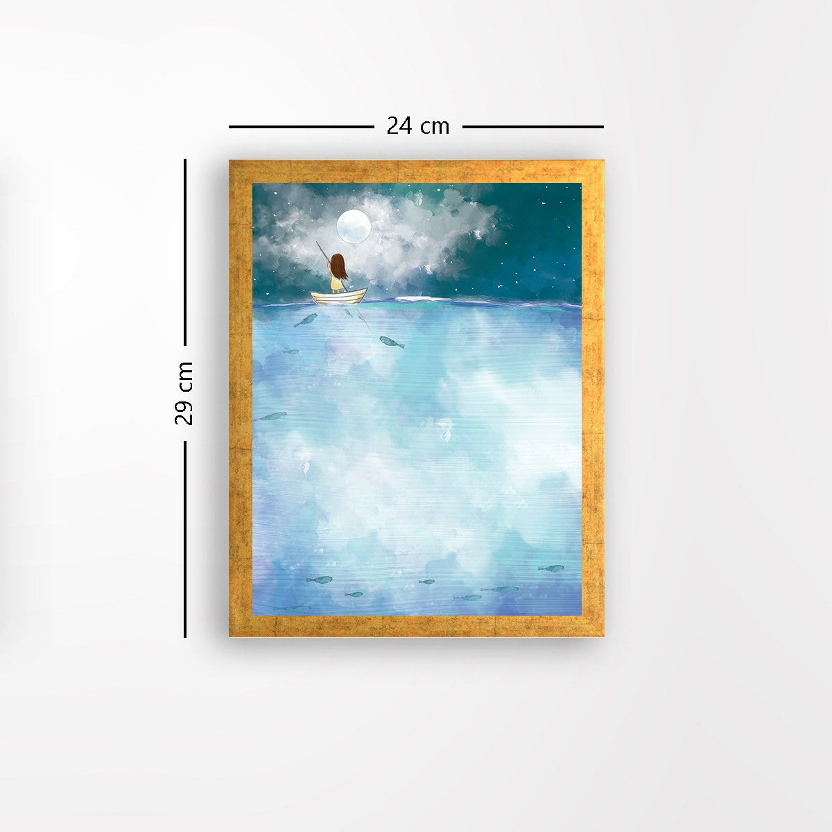 Quadro Decorativo MDF Emoldurado - Arte Multicolor 24x29cm com Moldura de Madeira 2cm