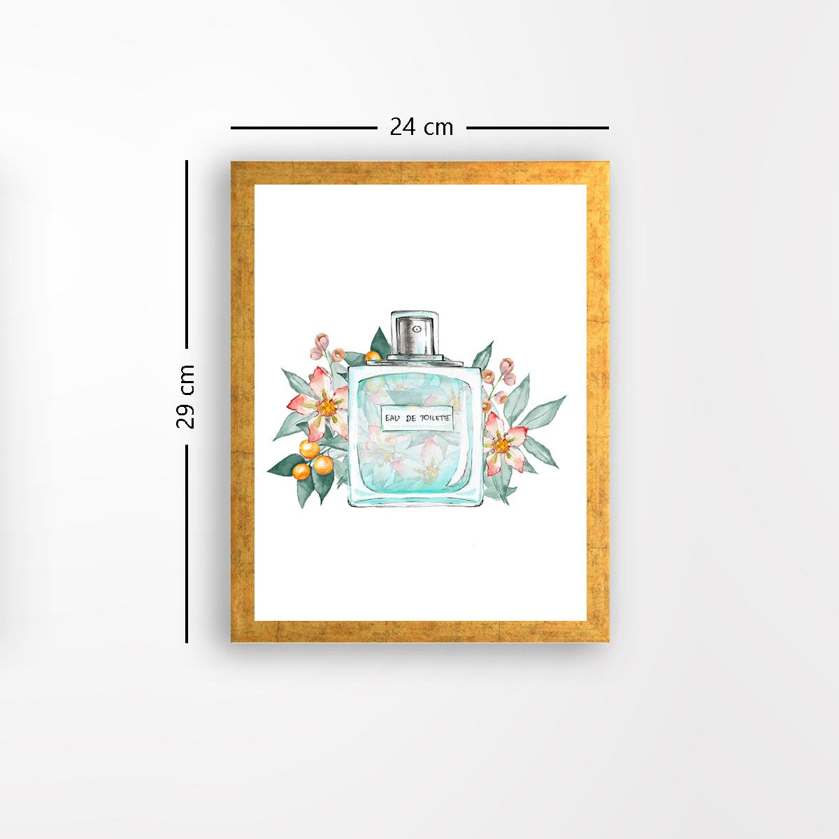 Quadro Decorativo MDF Emoldurado - Arte Multicolor 24x29cm com Moldura de Madeira 2cm