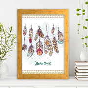 Quadro Decorativo MDF Emoldurado - Arte Multicolor 24x29cm com Moldura de Madeira 2cm