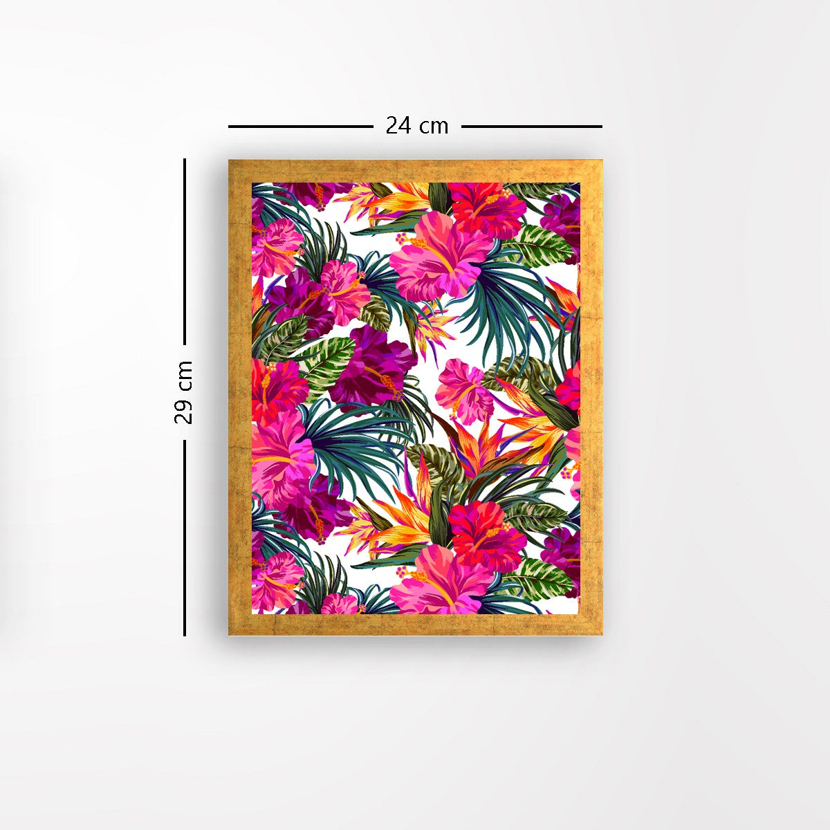 Quadro Decorativo MDF Emoldurado - Arte Multicolor 24x29cm com Moldura de Madeira 2cm