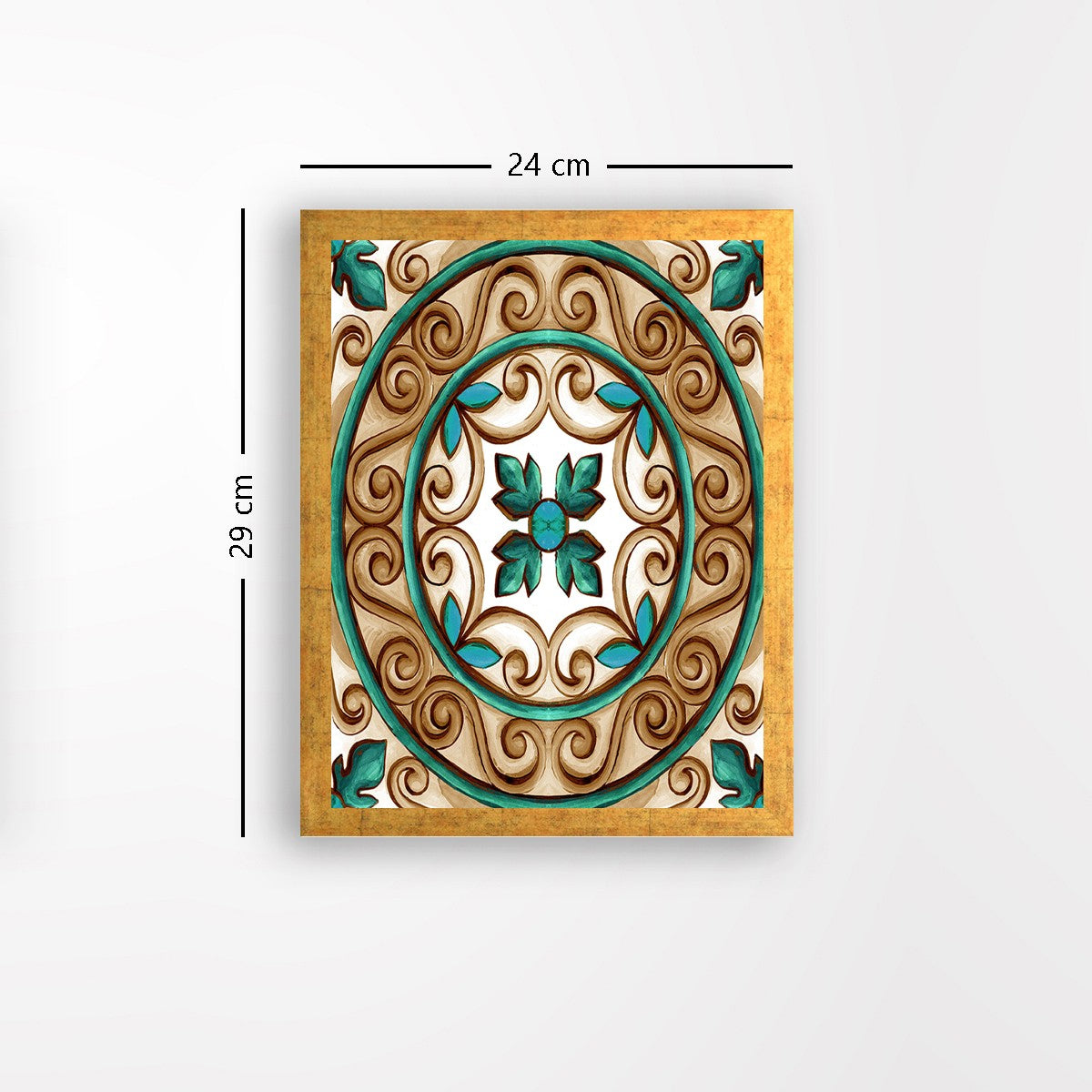 Quadro Decorativo MDF Emoldurado - Arte Multicolor 24x29cm com Moldura de Madeira 2cm