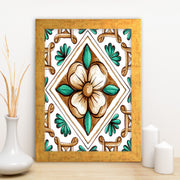 Quadro Decorativo MDF Emoldurado - Arte Multicolor 24x29cm com Moldura de Madeira 2cm