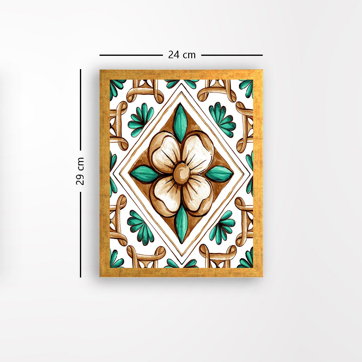 Quadro Decorativo MDF Emoldurado - Arte Multicolor 24x29cm com Moldura de Madeira 2cm