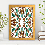 Quadro Decorativo MDF Emoldurado - Arte Multicolor 24x29cm com Moldura de Madeira 2cm