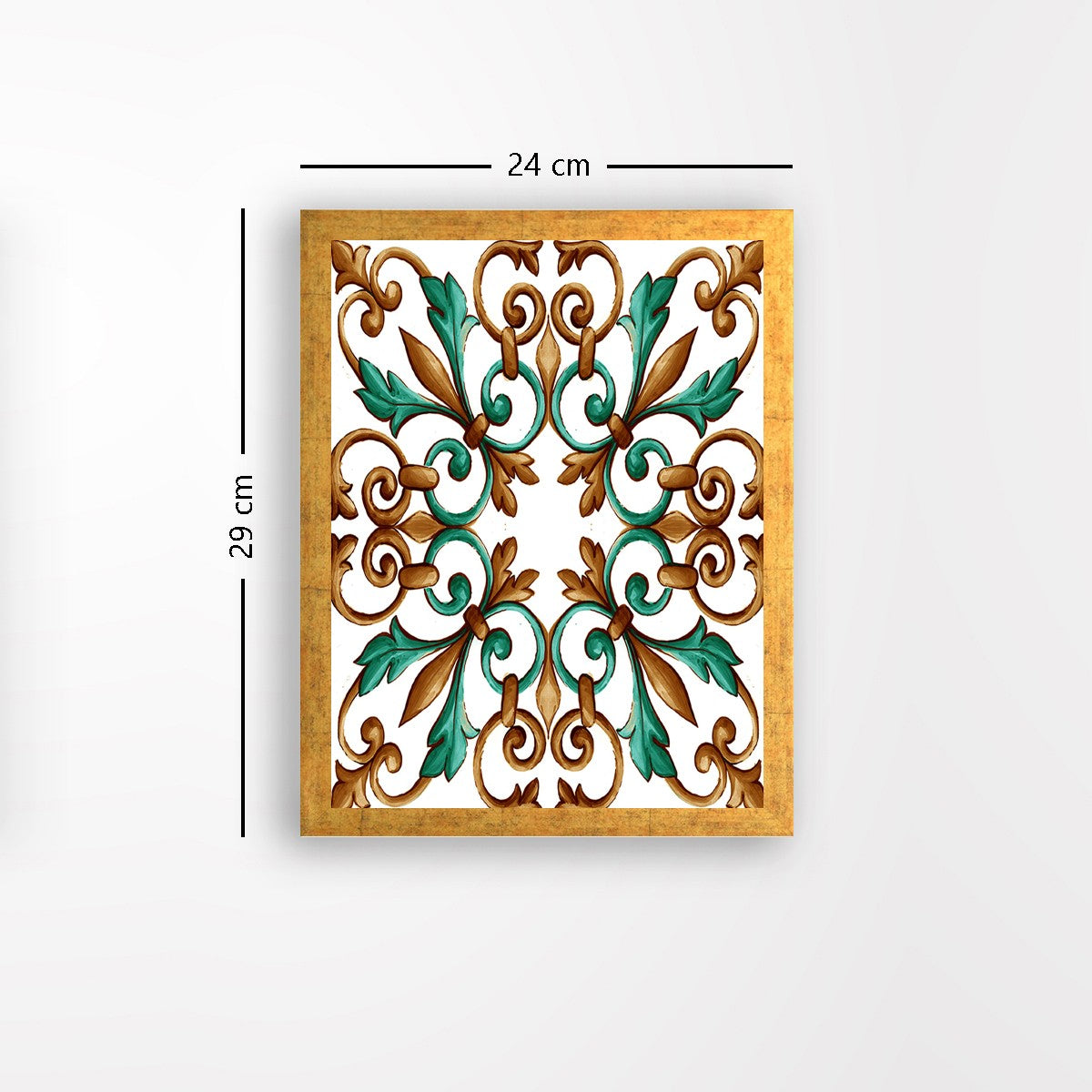 Quadro Decorativo MDF Emoldurado - Arte Multicolor 24x29cm com Moldura de Madeira 2cm