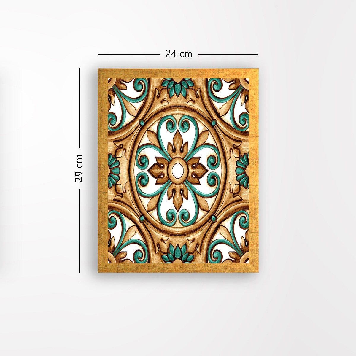 Quadro Decorativo MDF Emoldurado - Arte Multicolor 24x29cm com Moldura de Madeira 2cm