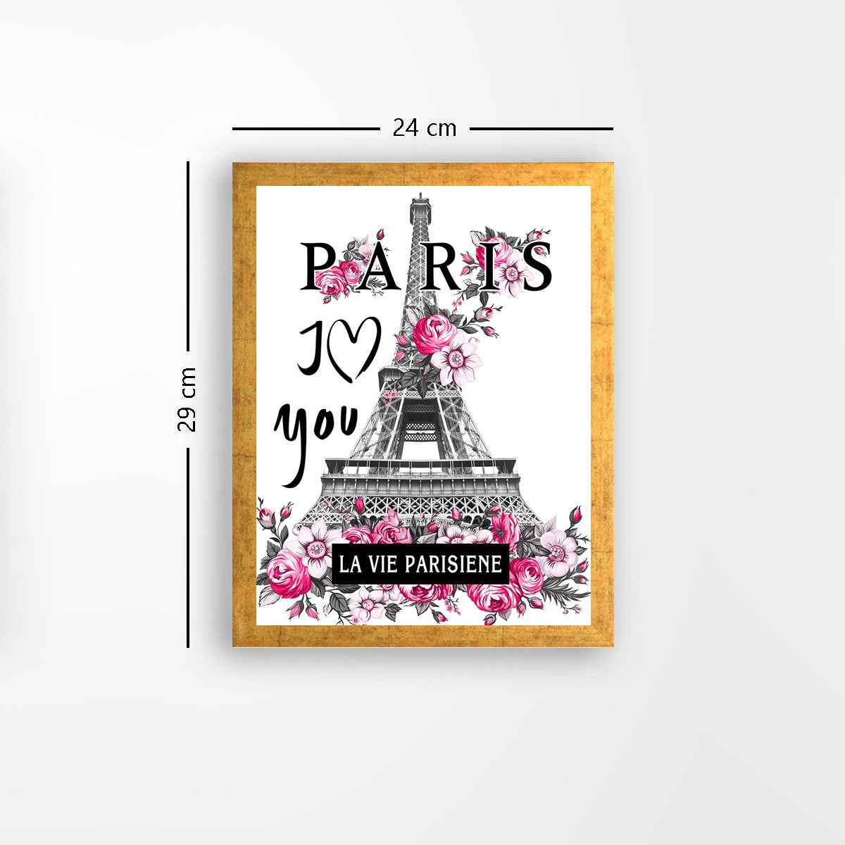 Quadro Decorativo MDF Emoldurado - Arte Multicolor 24x29cm com Moldura de Madeira 2cm