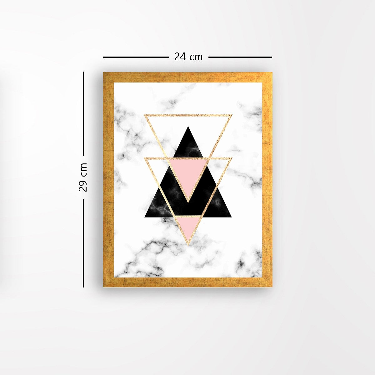 Quadro Decorativo MDF Emoldurado - Arte Multicolor 24x29cm com Moldura de Madeira 2cm