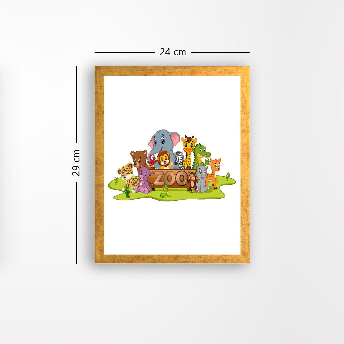 Quadro Decorativo MDF Emoldurado - Arte Multicolor 24x29cm com Moldura de Madeira 2cm