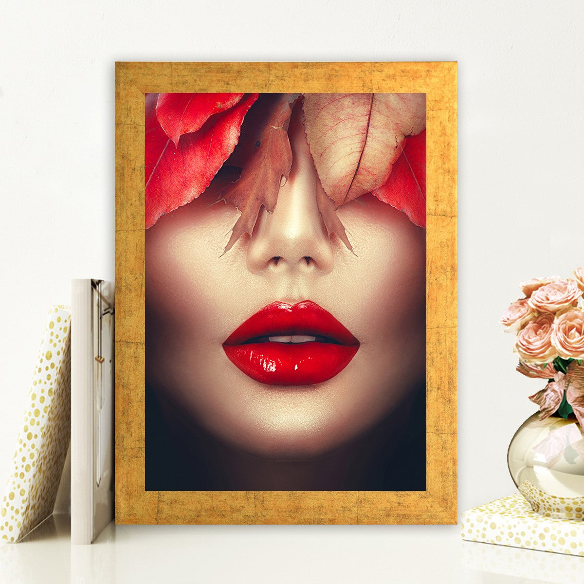 Quadro Decorativo MDF Emoldurado - Arte Multicolor 24x29cm com Moldura de Madeira 2cm