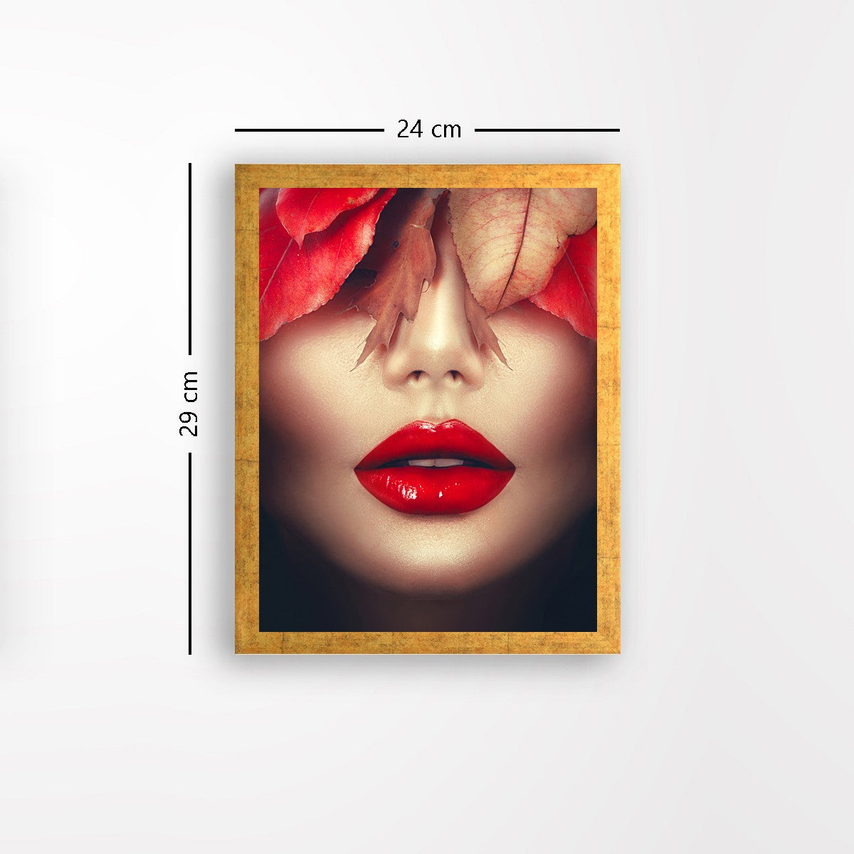 Quadro Decorativo MDF Emoldurado - Arte Multicolor 24x29cm com Moldura de Madeira 2cm