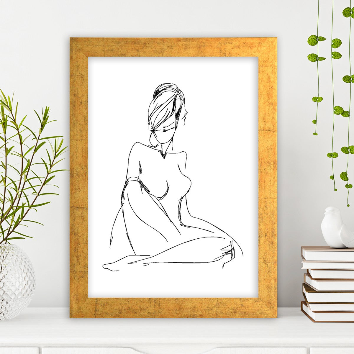 Quadro Decorativo MDF Emoldurado - Arte Multicolor 24x29cm com Moldura de Madeira 2cm