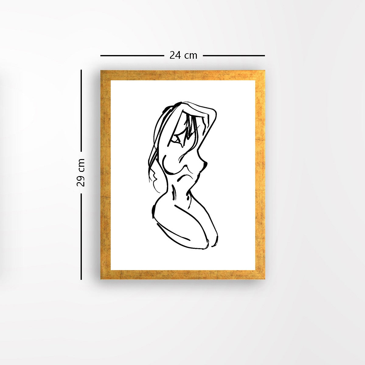 Quadro Decorativo MDF Emoldurado - Arte Multicolor 24x29cm com Moldura de Madeira 2cm