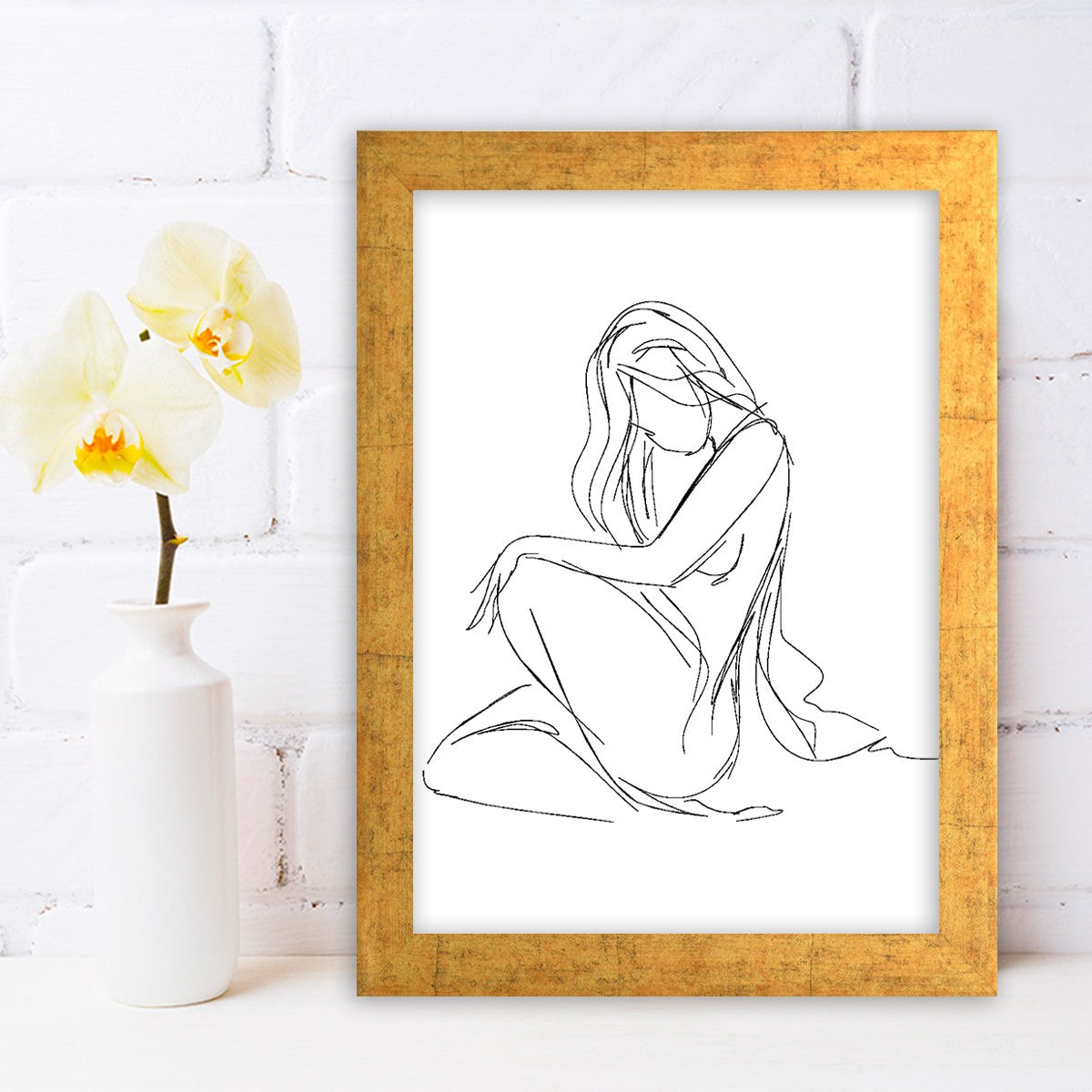 Quadro Decorativo MDF Emoldurado - Arte Multicolor 24x29cm com Moldura de Madeira 2cm