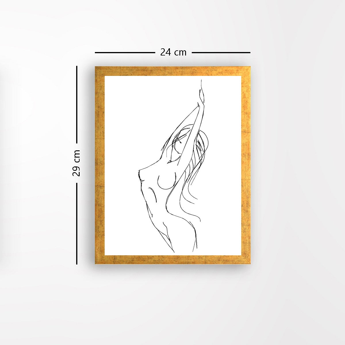 Quadro Decorativo MDF Emoldurado - Arte Multicolor 24x29cm com Moldura de Madeira 2cm