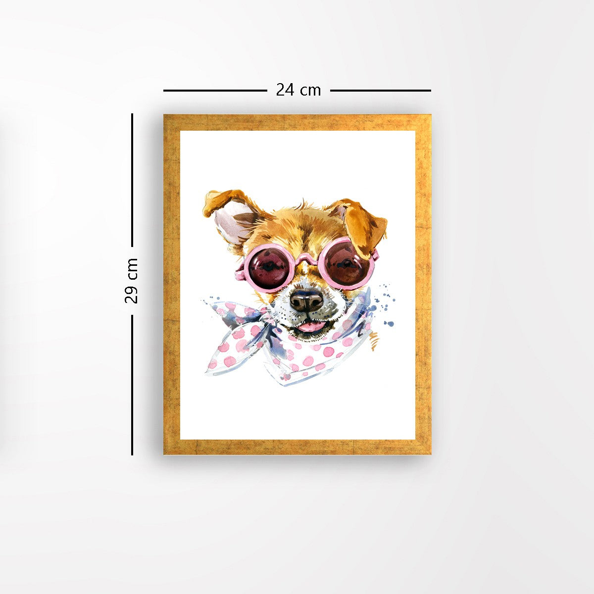 Quadro Decorativo MDF Emoldurado - Arte Multicolor 24x29cm com Moldura de Madeira 2cm