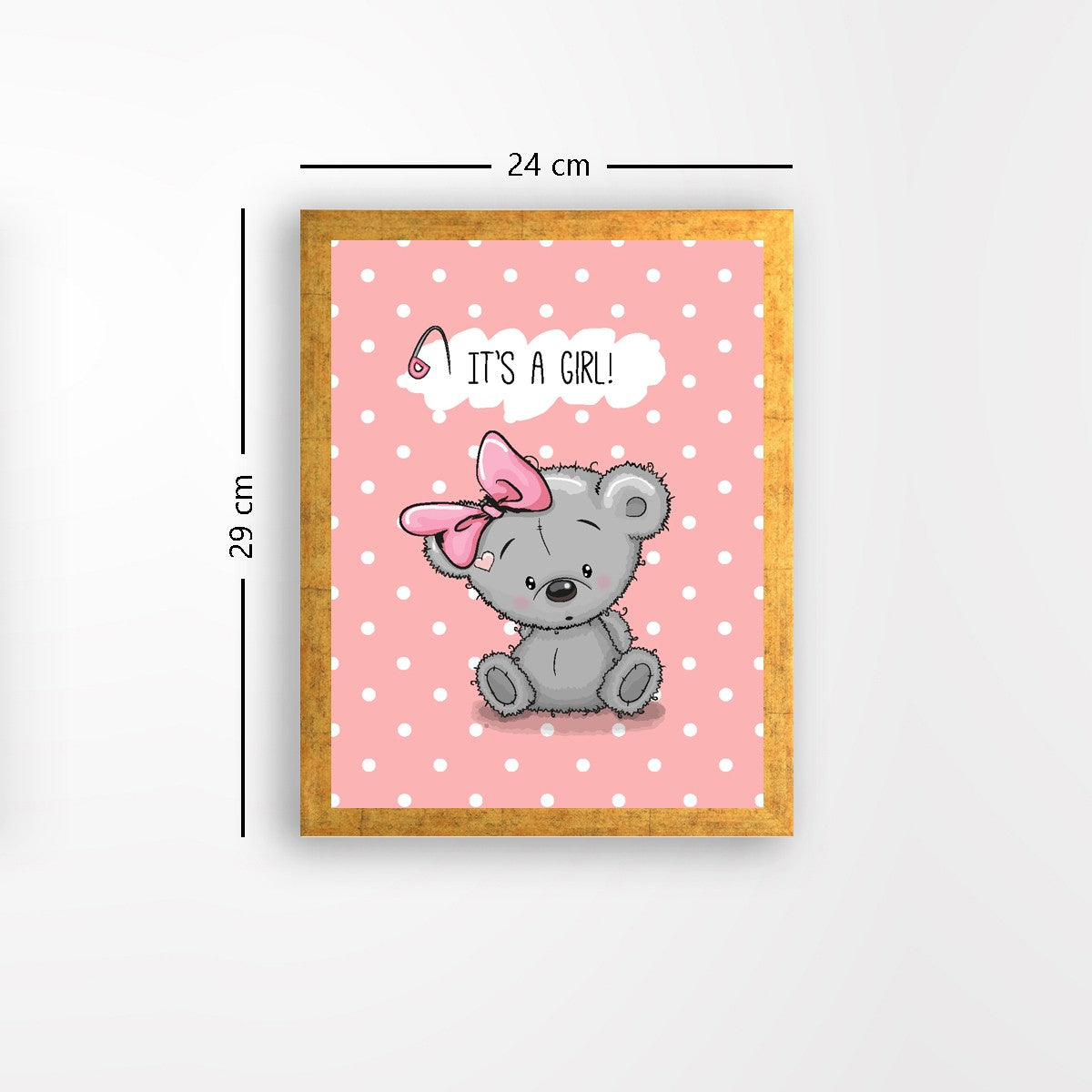 Quadro Decorativo MDF Emoldurado - Arte Multicolor 24x29cm com Moldura de Madeira 2cm