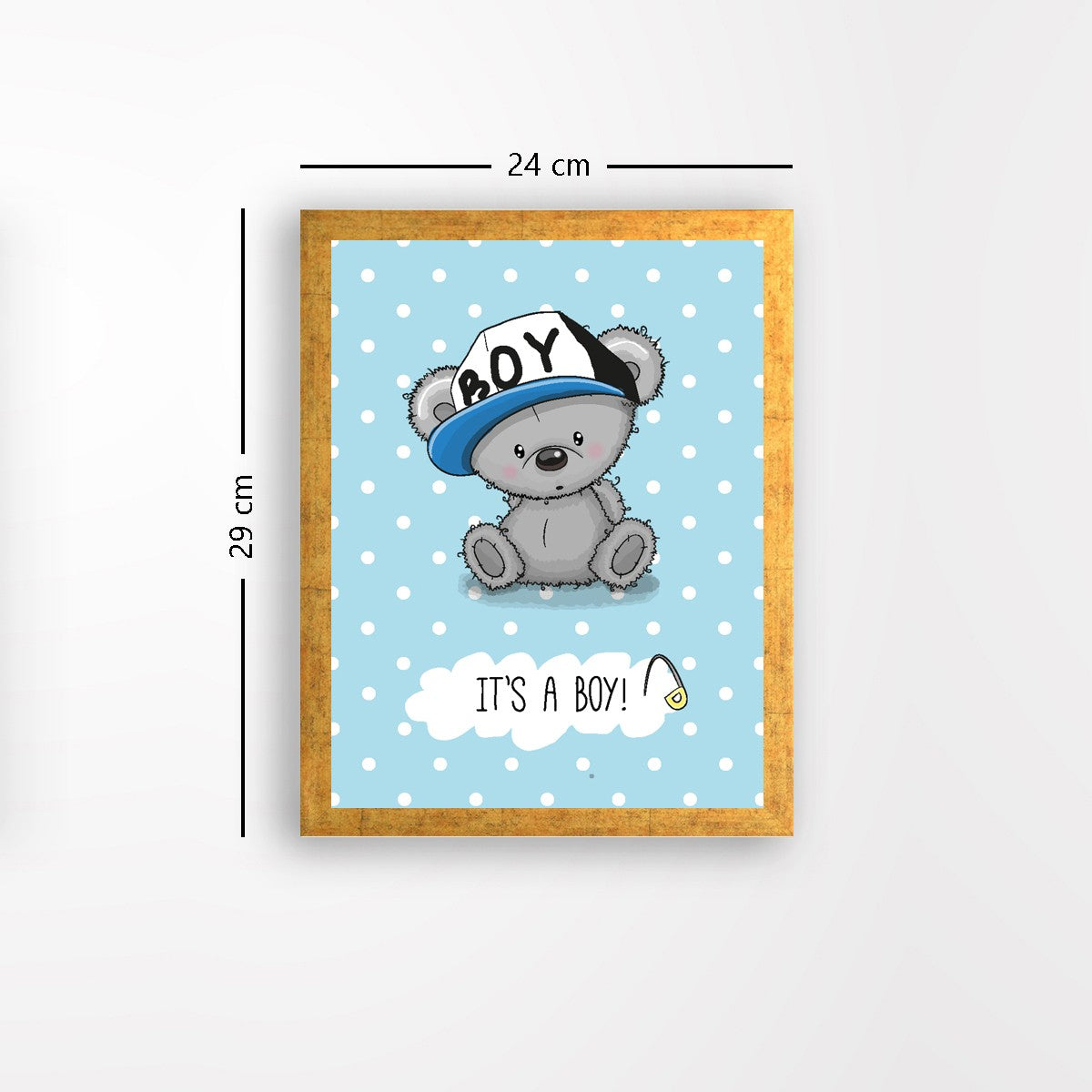 Quadro Decorativo MDF Emoldurado - Arte Multicolor 24x29cm com Moldura de Madeira 2cm