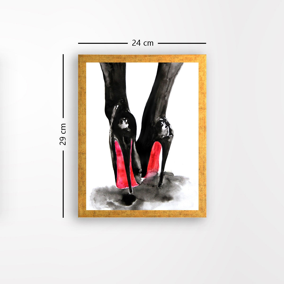 Quadro Decorativo MDF Emoldurado - Arte Multicolor 24x29cm com Moldura de Madeira 2cm