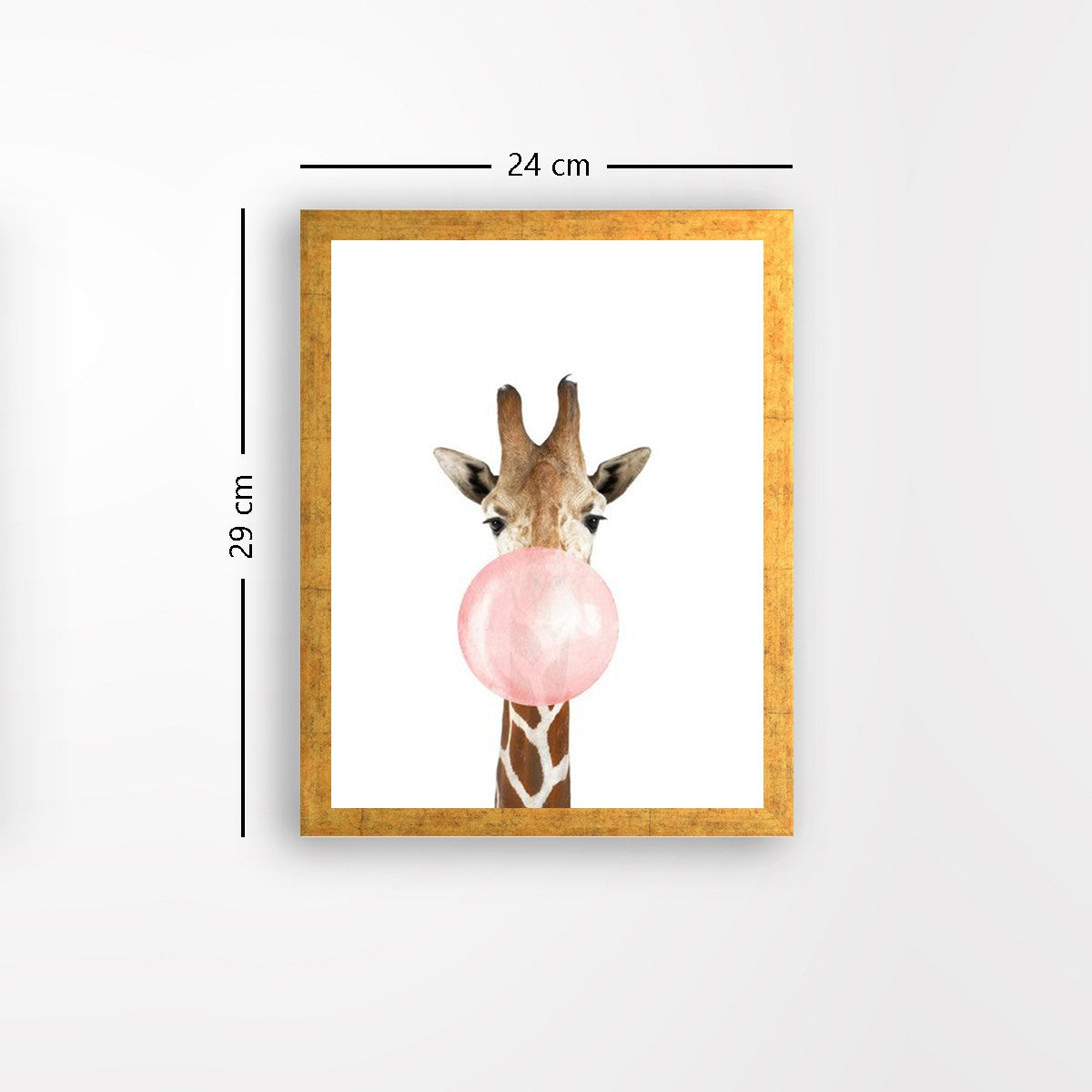 Quadro Decorativo MDF Emoldurado - Arte Multicolor 24x29cm com Moldura de Madeira 2cm