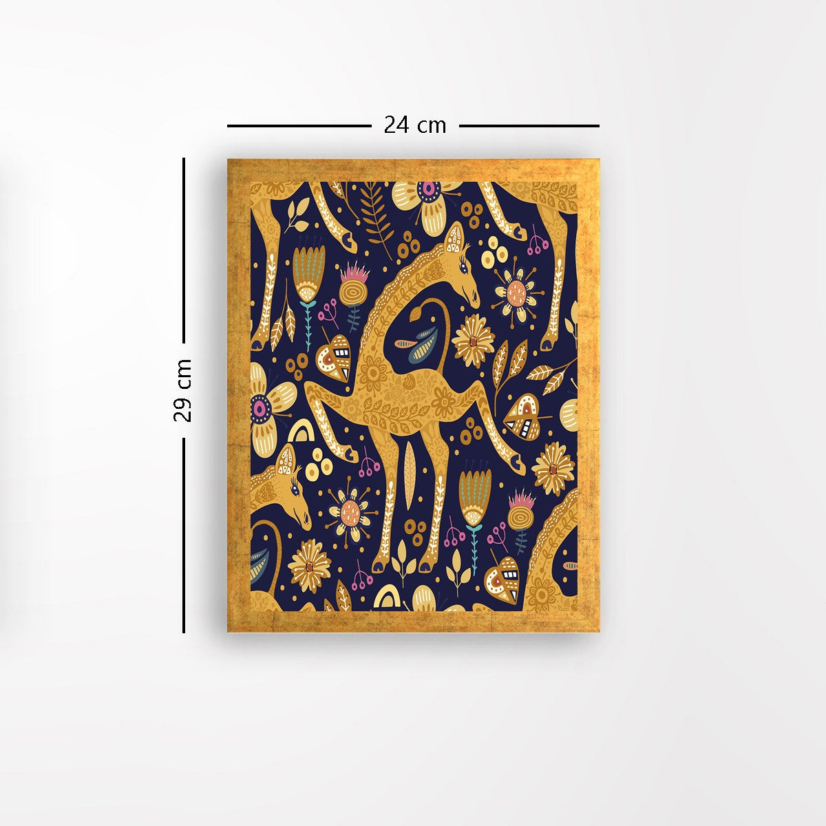 Quadro Decorativo MDF Emoldurado - Arte Multicolor 24x29cm com Moldura de Madeira 2cm