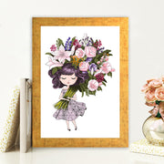 Quadro Decorativo MDF Emoldurado - Arte Multicolor 24x29cm com Moldura de Madeira 2cm