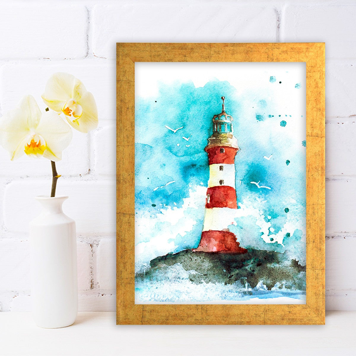 Quadro Decorativo MDF Emoldurado - Arte Multicolor 24x29cm com Moldura de Madeira 2cm