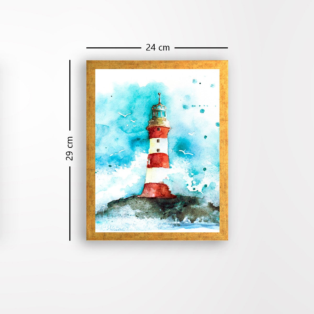 Quadro Decorativo MDF Emoldurado - Arte Multicolor 24x29cm com Moldura de Madeira 2cm