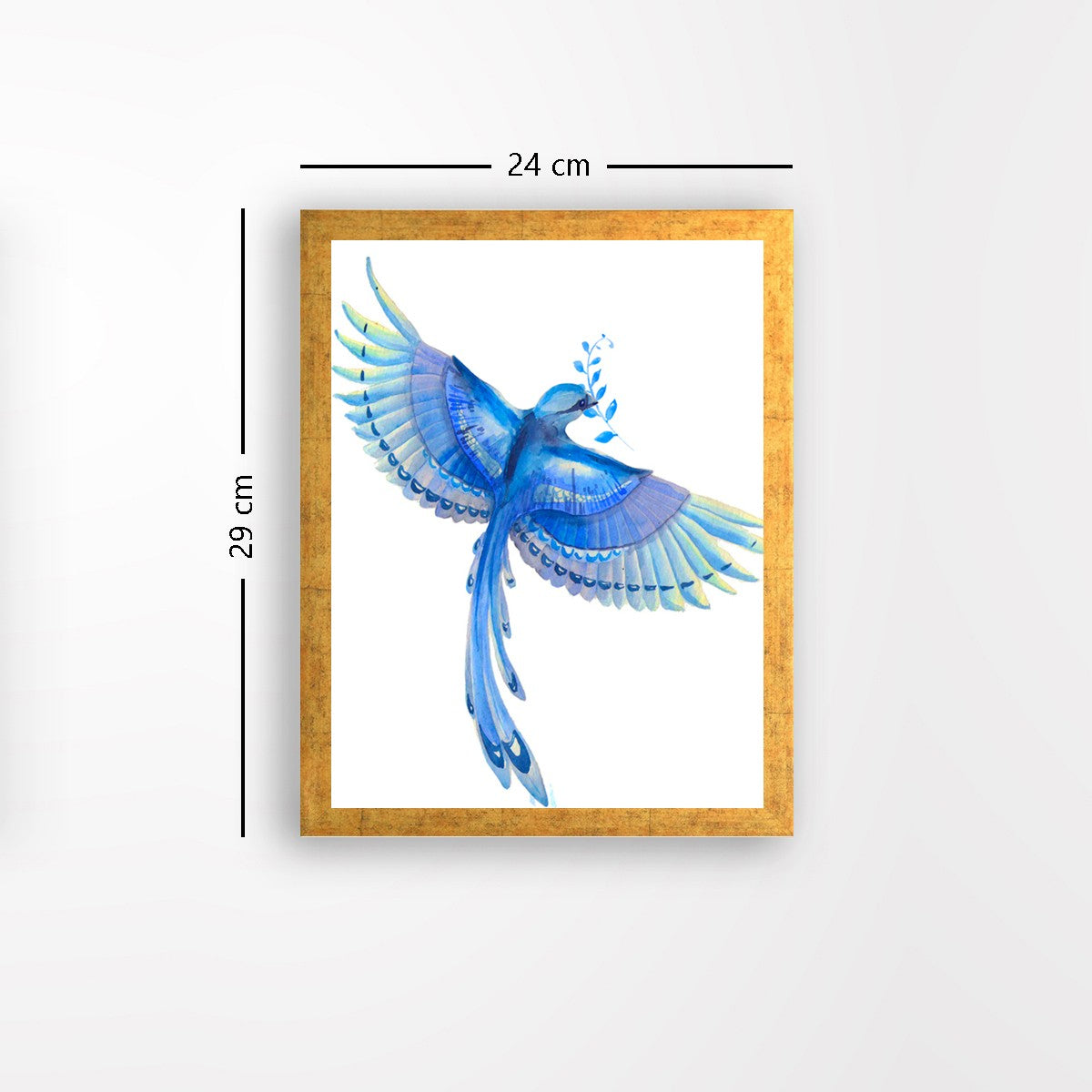 Quadro Decorativo MDF Emoldurado - Arte Multicolor 24x29cm com Moldura de Madeira 2cm