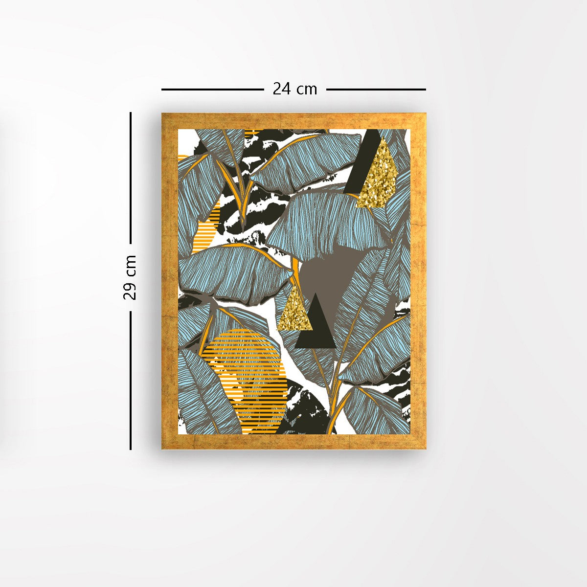 Quadro Decorativo MDF Emoldurado - Arte Multicolor 24x29cm com Moldura de Madeira 2cm