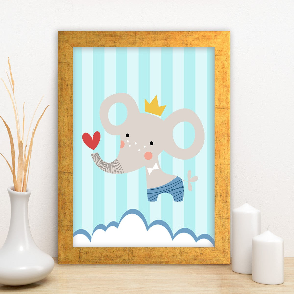 Quadro Decorativo MDF Emoldurado - Arte Multicolor 24x29cm com Moldura de Madeira 2cm