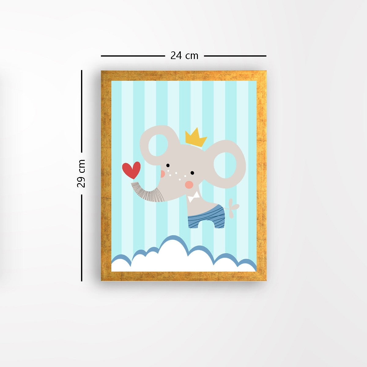 Quadro Decorativo MDF Emoldurado - Arte Multicolor 24x29cm com Moldura de Madeira 2cm