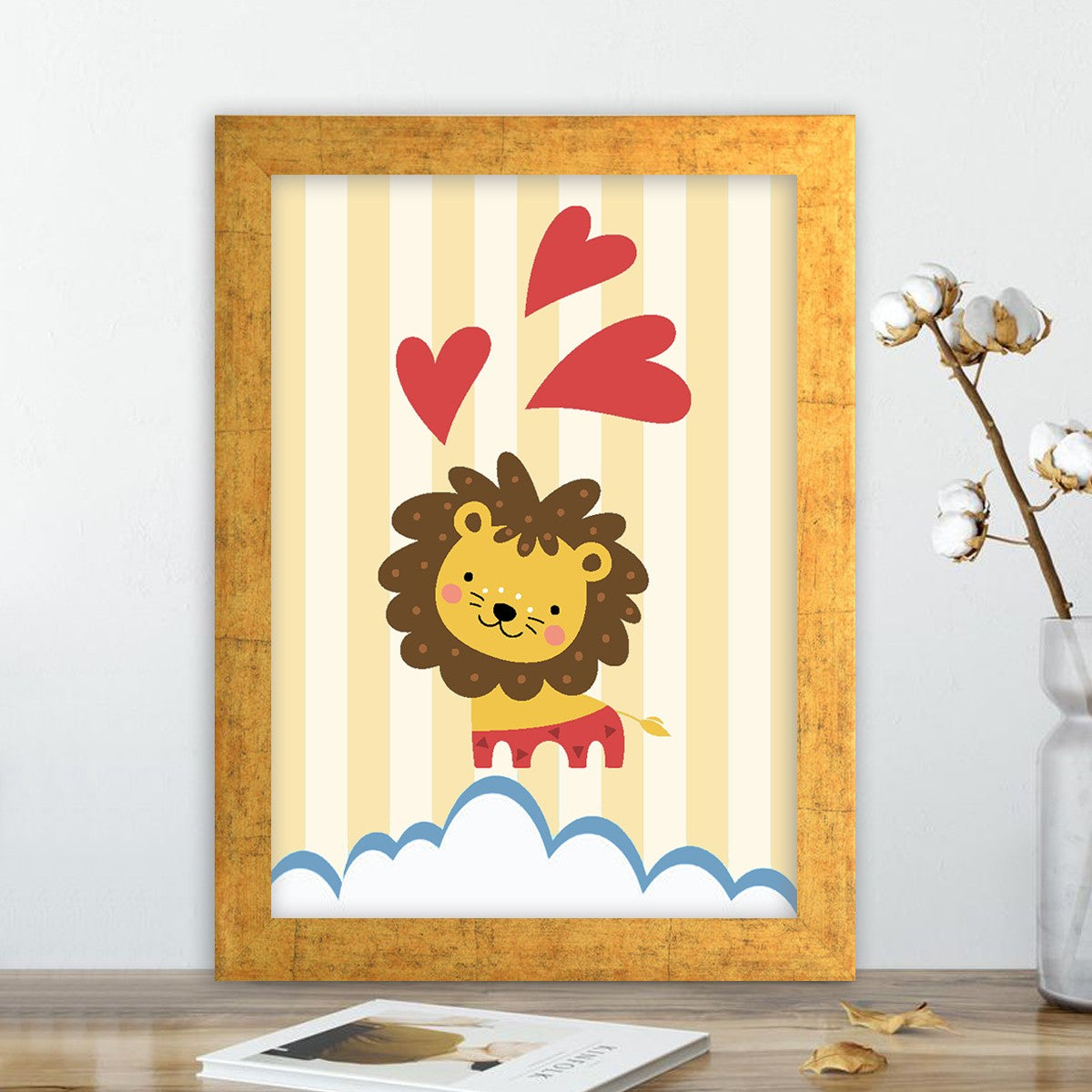 Quadro Decorativo MDF Emoldurado - Arte Multicolor 24x29cm com Moldura de Madeira 2cm