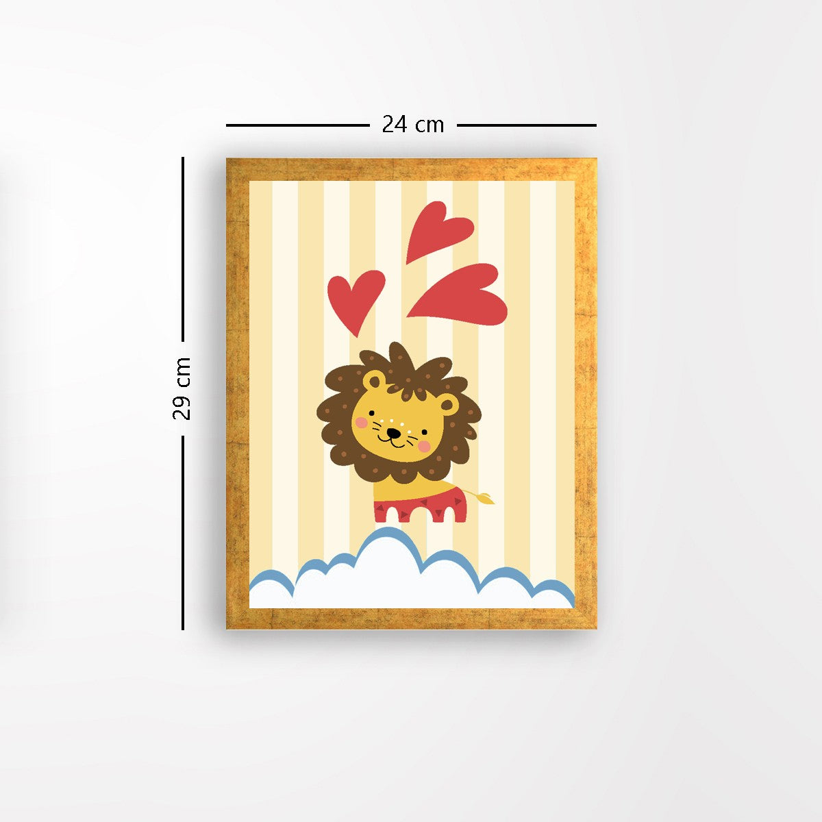 Quadro Decorativo MDF Emoldurado - Arte Multicolor 24x29cm com Moldura de Madeira 2cm